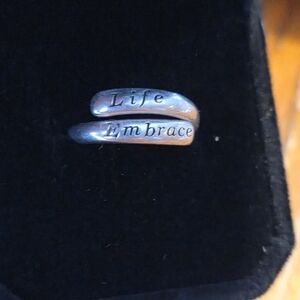 Silver 'Life Embrace' Wrap Ring